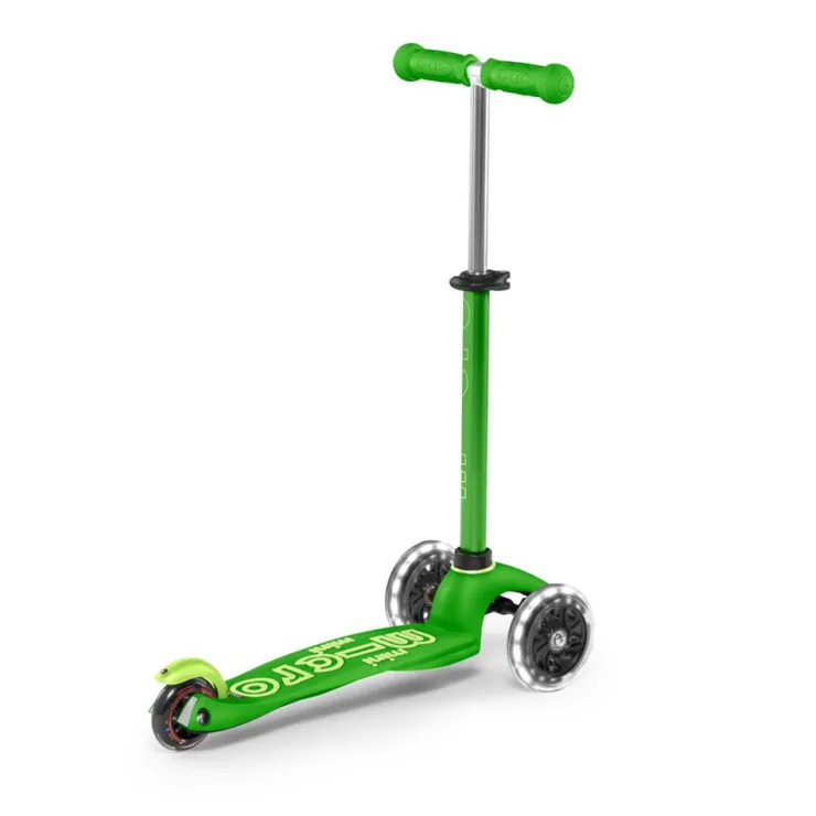 Patinete mini deluxe Led verde<Micro Best