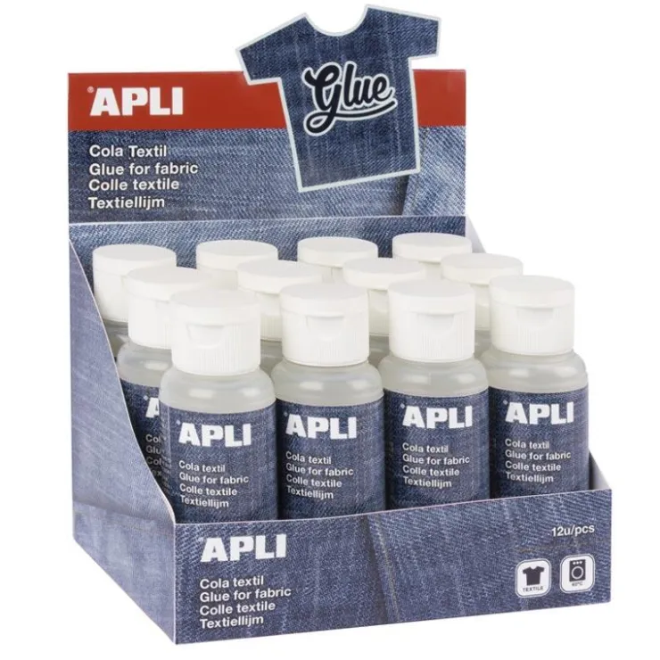 Pegamento cola textil 80ml.<Apli Discount