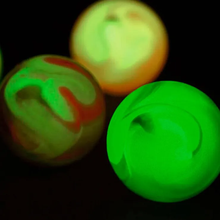 Pelota de goma galaxia brilla en la oscuridad<Moses Best