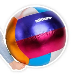 Pelota gigante hinchable metalizada 60cm.<Alldoro Online