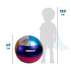 Pelota gigante hinchable metalizada 60cm.<Alldoro Online