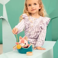Peluche gata Jeanne con cesta y accesorios tela<Lilliputiens