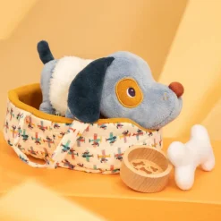 Peluche perro Jules con cesta y accesorios tela<Lilliputiens Hot