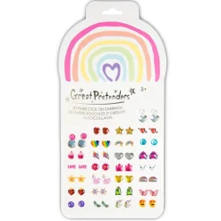Pendientes adhesivos arco iris love - 30 pares<Great Pretenders Hot