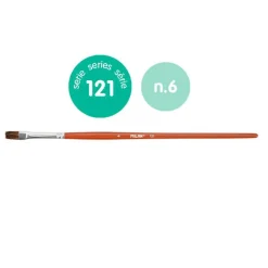 Pincel escolar plano serie 121 número 6<Milan Discount