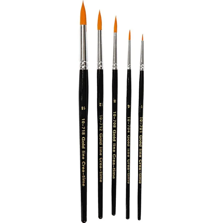 Pincel redondo nylon 5 unidades<Creativ Company