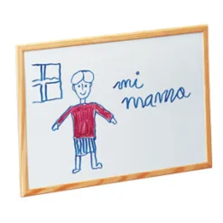 Pizarra metálica blanca 40x60cm.<Faibo