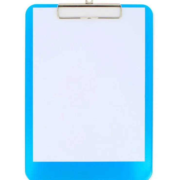 Portafolio azul con pinza<Grafoplas