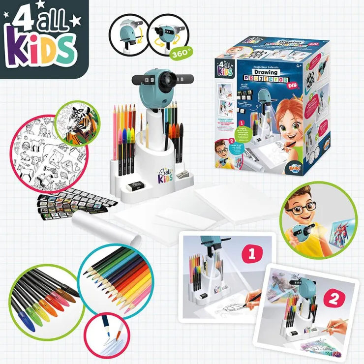 Proyector de dibujos con accesorios 4 All Kids<Buki Online