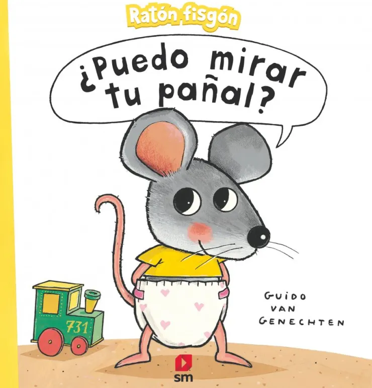 ¿Puedo mirar tu pañal?< Sale