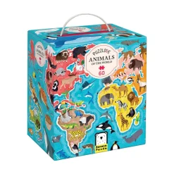 Puzzle animales del mundo 60 piezas Puzzlove<Banana Panda Discount