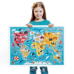 Puzzle animales del mundo 60 piezas Puzzlove<Banana Panda Discount
