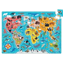 Puzzle animales del mundo 60 piezas Puzzlove<Banana Panda Discount
