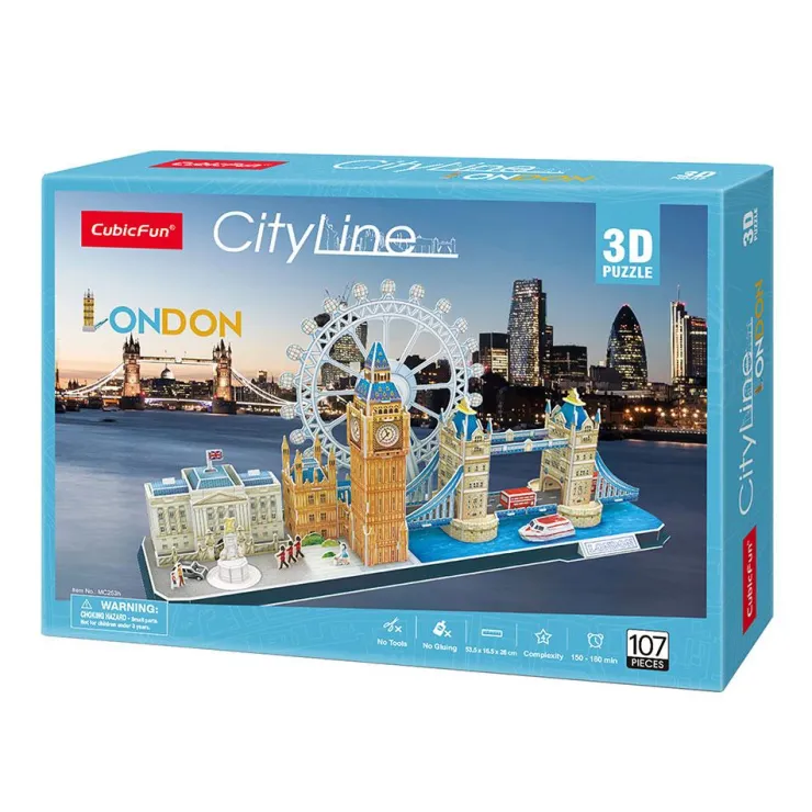 Puzzle 3D city line Londres 107 piezas<World Brands Outlet