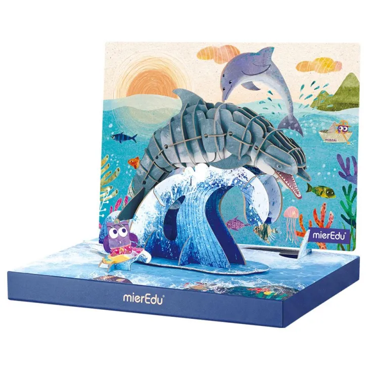 Puzzle eco 3D delfín 83 piezas<Mieredu New