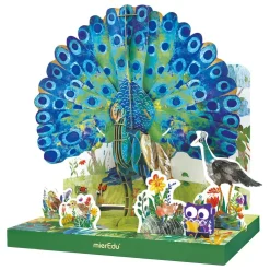 Puzzle eco 3D pavo real 108 piezas<Mieredu New