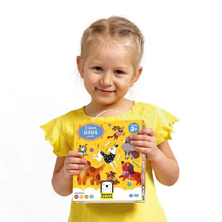 Puzzle I love dogs 40 piezas<Banana Panda Outlet