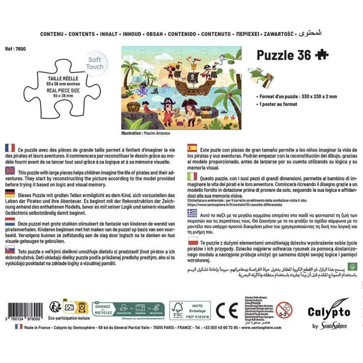 Puzzle piratas 36 piezas<Calypto Outlet