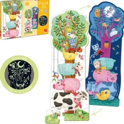 Puzzle XXL reversible día y noche brilla oscuridad 27 piezas<Goula