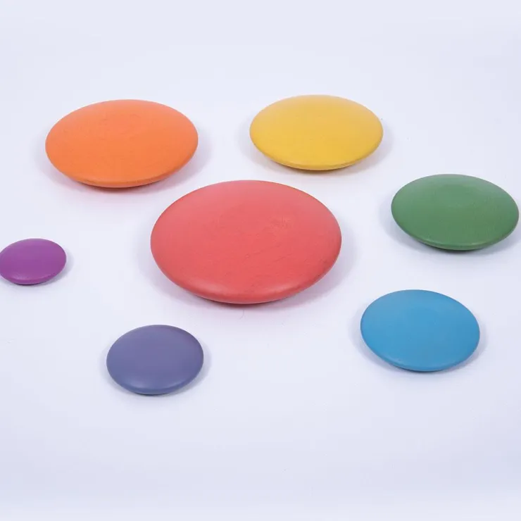 Rainbow buttons madera colores apilables<Tickit Clearance