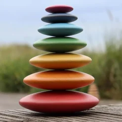 Rainbow buttons madera colores apilables<Tickit Clearance