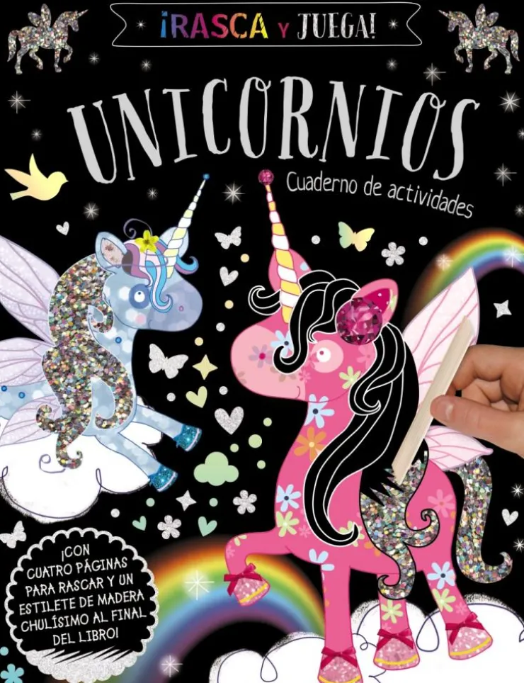 Rasca y Juega: Unicornios, cuaderno de actividades< Hot