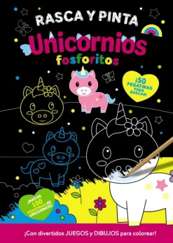 Rasca y pinta unicornios fosforitos< Clearance
