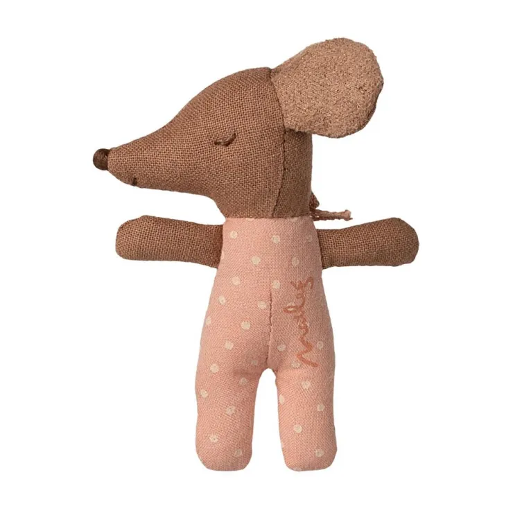 Ratoncito bebé dormido/despierto rosa 8cm.<Maileg Clearance