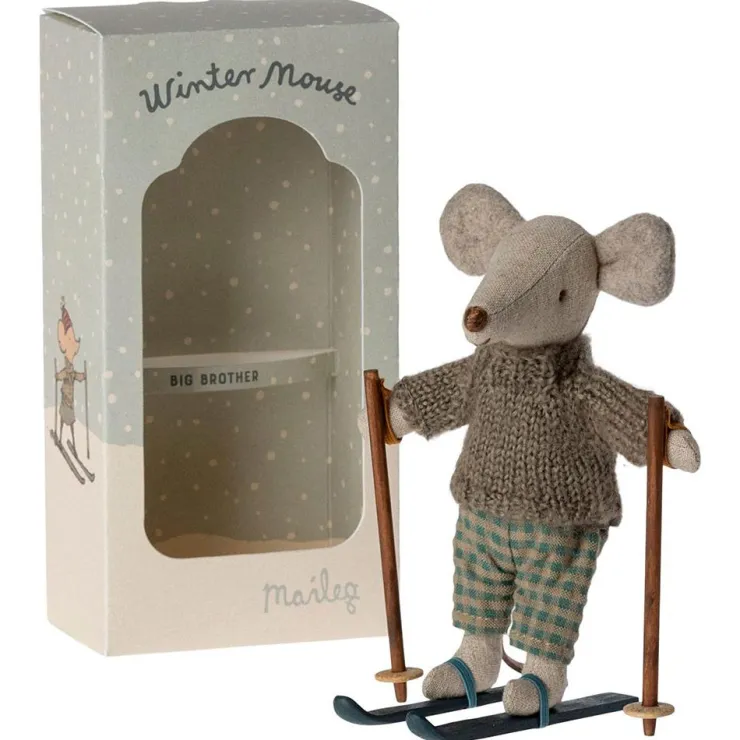 Ratoncito con esquís 13cm.<Maileg Best