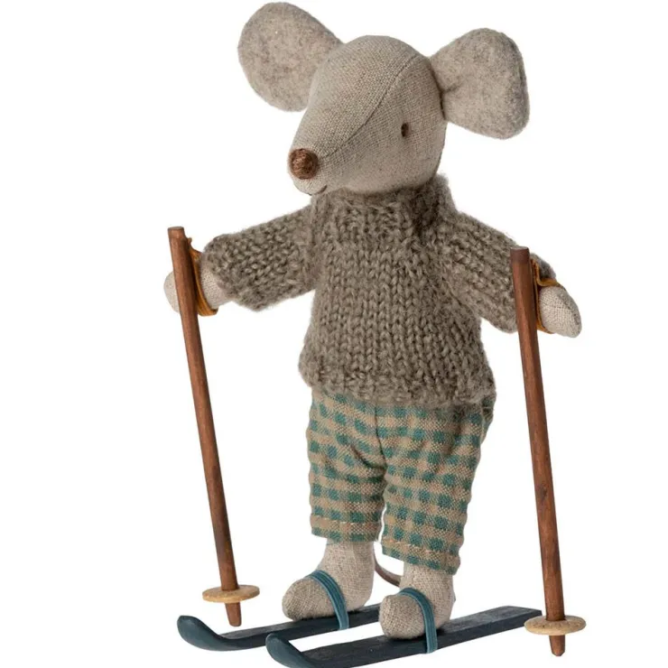Ratoncito con esquís 13cm.<Maileg Best