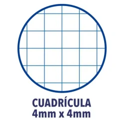 Recambio A4 cuadrícula 4x4mm 4 taladros 250 hojas con margen 90gr.<Oxford