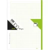 Recambio A4 cuadro 5mm. 100 hojas 4 taladros borde verde<Pacsa