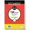 Recambio A4 liso 100 hojas 4 taladros<Pacsa Best