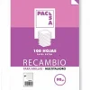 Recambio A4 pauta 2,5 mm. 100h hojas 4 taladros<Pacsa Outlet