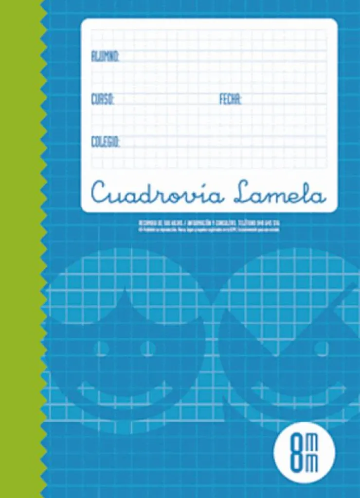 Recambio cuarto cuadrovía 8mm. 100 hojas 6 taladros<Lamela