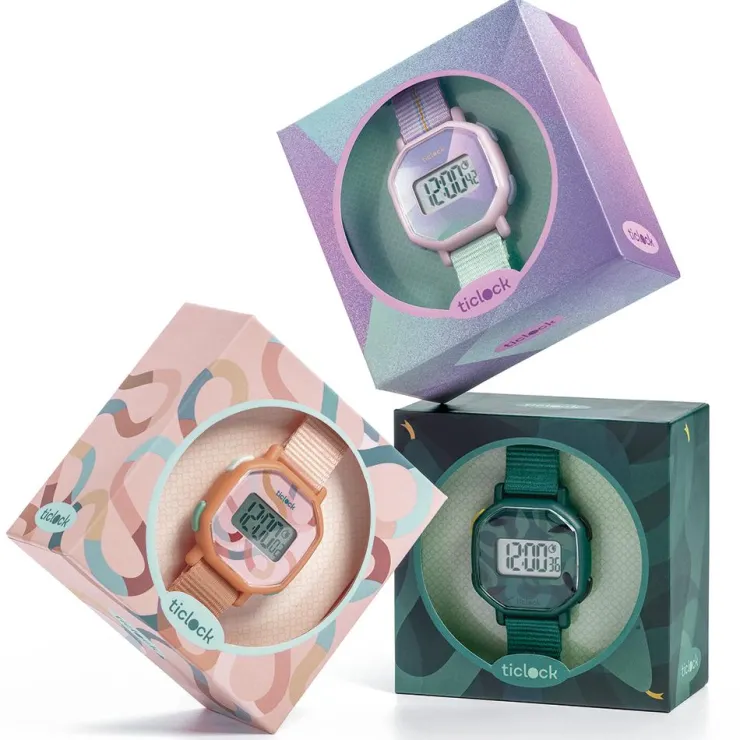 Reloj de pulsera digital serpientes verdes<Djeco Discount