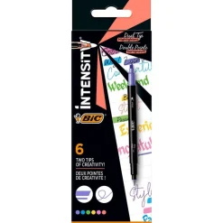 Rotulador doble punta 6 colores Intensity<Bic