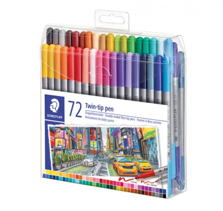 Rotulador doble punta 72 colores<Staedtler Online
