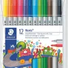 Rotulador doble punta 12 colores<Staedtler Hot