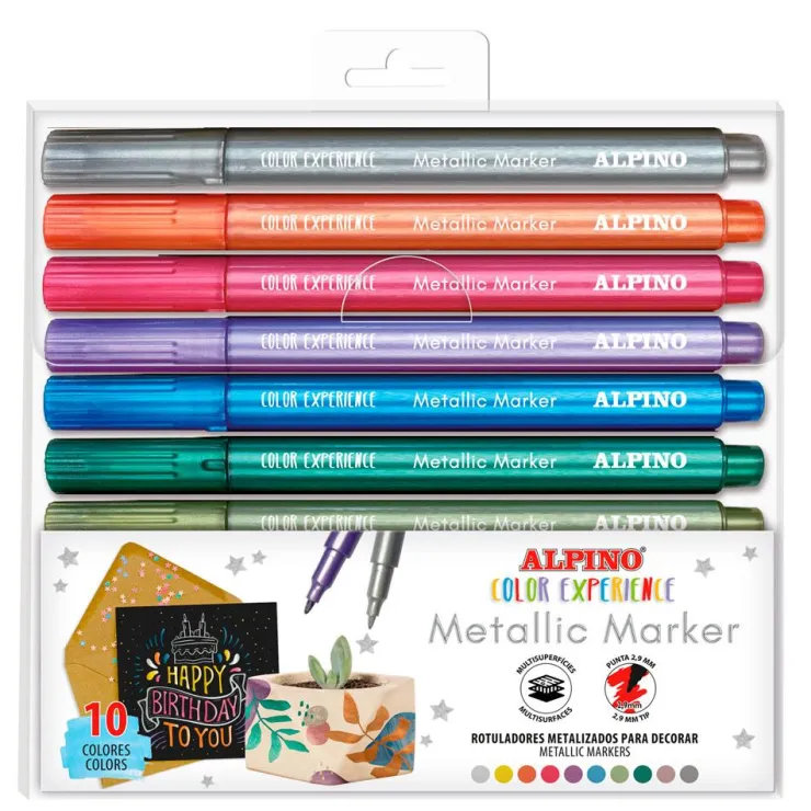 Rotulador metalizado 10 colores superficies Color Experience<Alpino Online