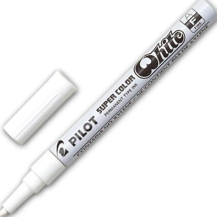Rotulador blanco punta media blíster 1 unidad<Pilot Clearance