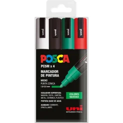 Rotulador Posca PC5M 4 colores Navidad<Uniball Sale