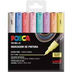 Rotulador Posca PC1M 8 colores pastel<Uniball Hot
