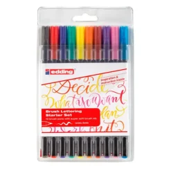 Rotulador punta de pincel 1340 10 colores<Edding