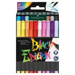 Rotulador punta pincel 20 colores Black Edition<Faber castell Online