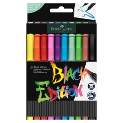 Rotulador punta pincel 10 colores Black Edition<Faber castell Hot