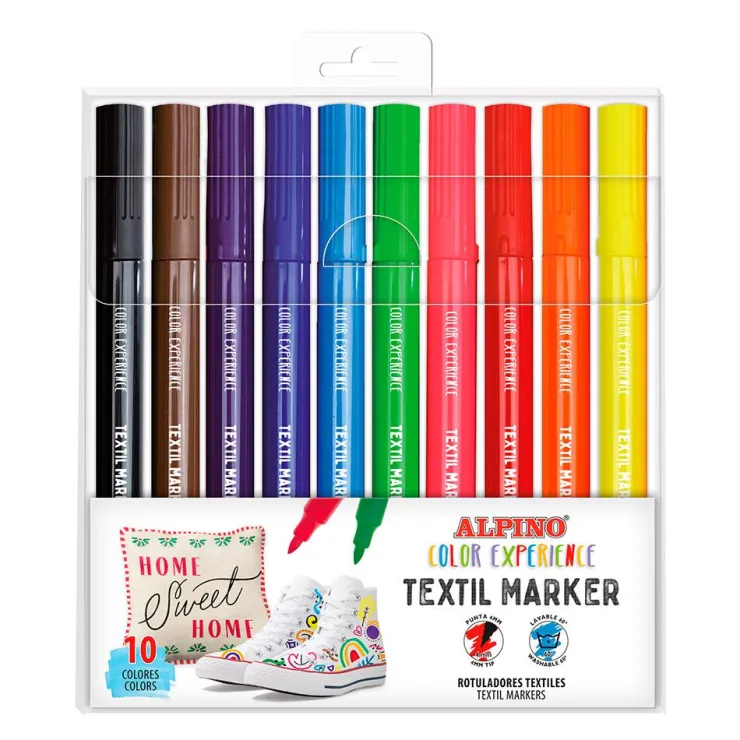 Rotulador textil 10 colores Color Experience<Alpino Hot