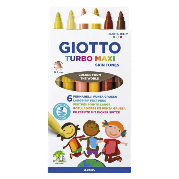 Rotulador tono piel 6 colores Giotto Turbo Maxi<Fila Clearance
