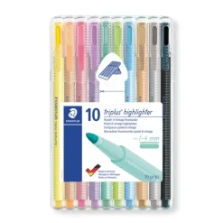 Rotulador triangular 10 colores Triplus Textsurfer<Staedtler