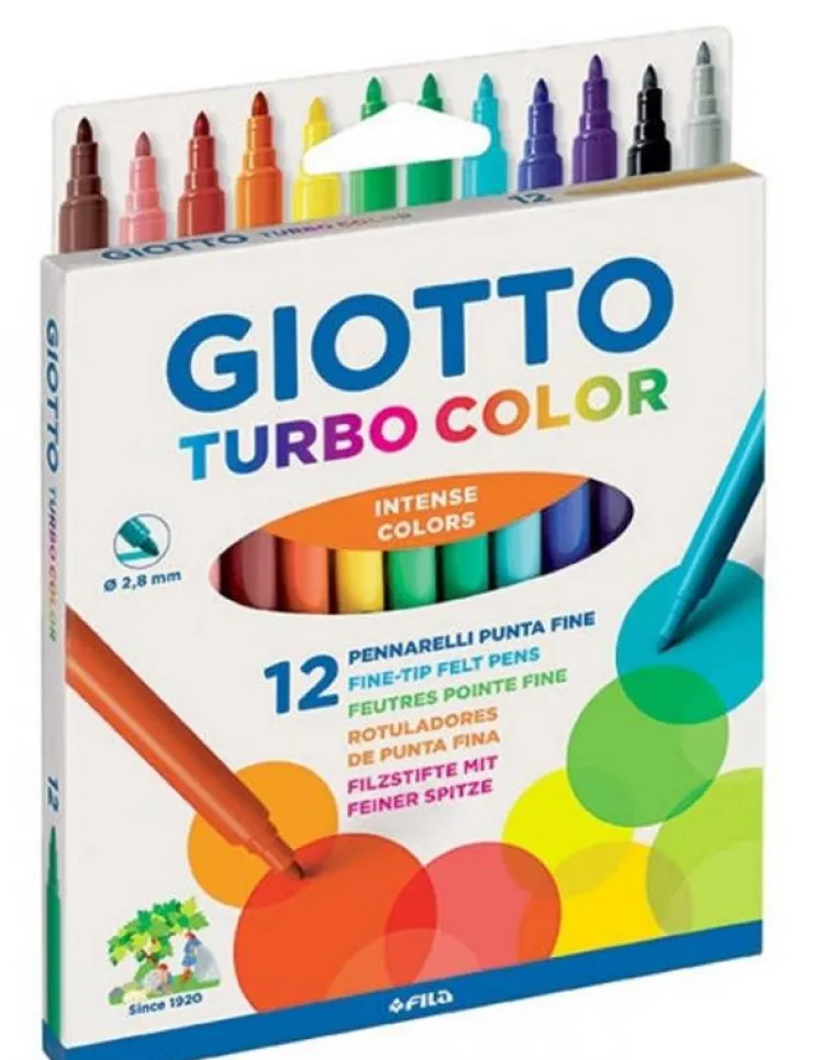 Rotuladores 12 colores Turbo Color Giotto<Fila